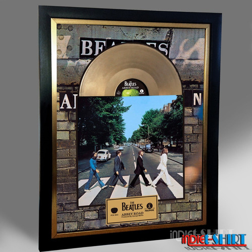 Cuadro Decorativo The Beatles Tipo Disco Oro Abbey Road Lp