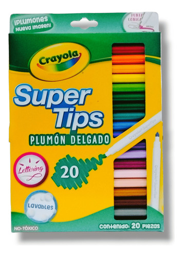 Plumones Super Tips Delegado Lavables C/20pz