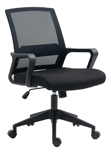 Silla De Escritorio Jd 8016 C/ Ruedas Negro Respaldo Mesh-*