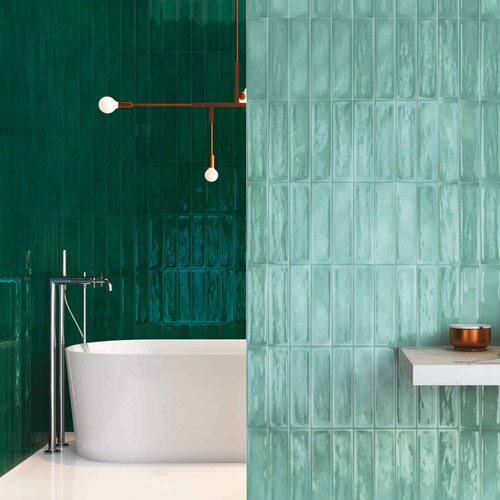 Ceramico Iceland Brillante 7,7x30,5 (i.a) - 2da Verde Agua