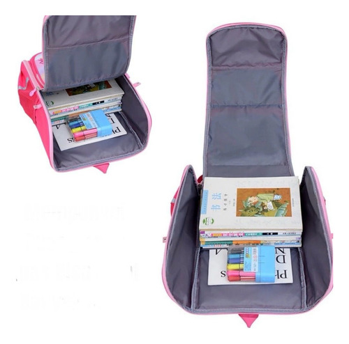 Mochila Kuromi Kawaii Escolar Apertura 360 Importada Lila 3d