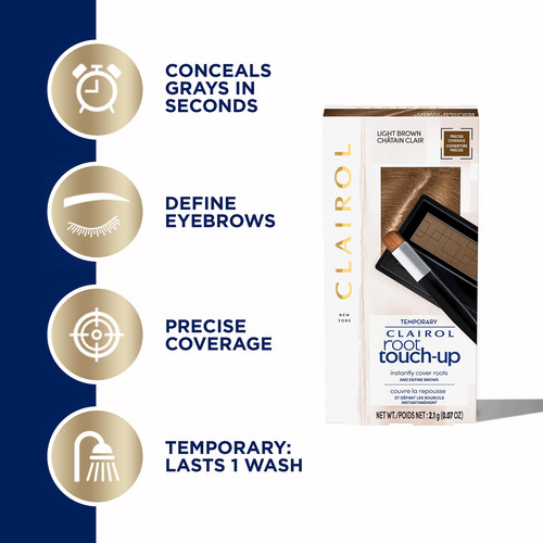 Polvo Corrector Temporal Root Touchup Clairol Light Brow