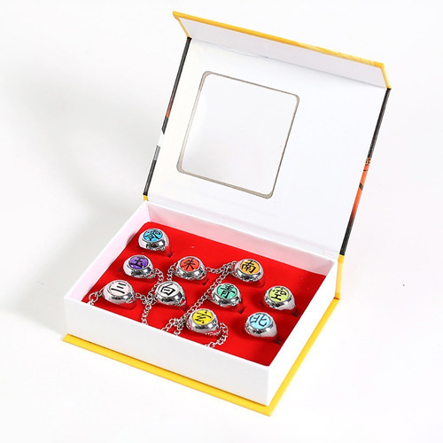 Set Completo Anillos De Akatsuki Anime Naruto De Colección