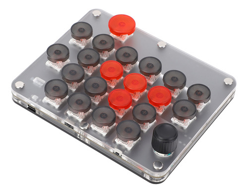 Teclado Portátil Usb Vermelho De Uma Mão Macro Mechanical 21