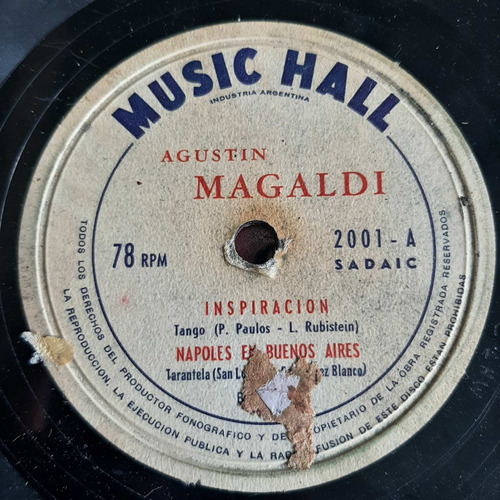 Pasta Agustin Magaldi Music Hall C437