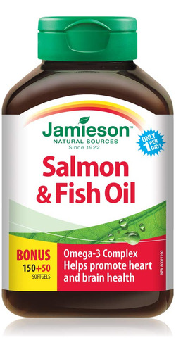 Jamieson Aceite De Salmon Y Pescado Omega-3 Complejo Botella