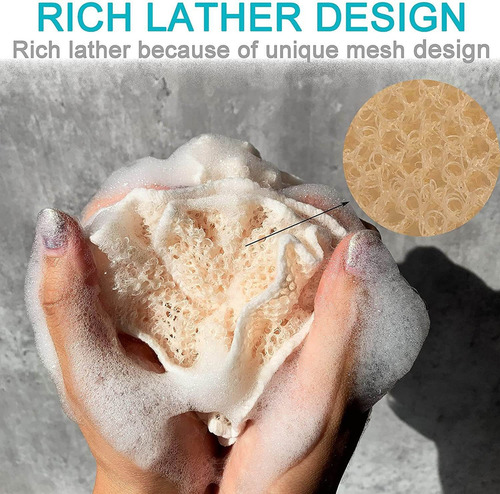 Super Exfoliante Home Spa Weave Loofah Ducha Esponja Puf Mal