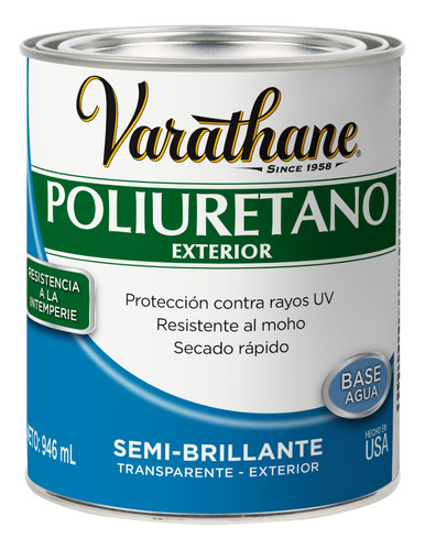 Poliuretano Exterior Semi Brillante Varathane  X 1 Lts.