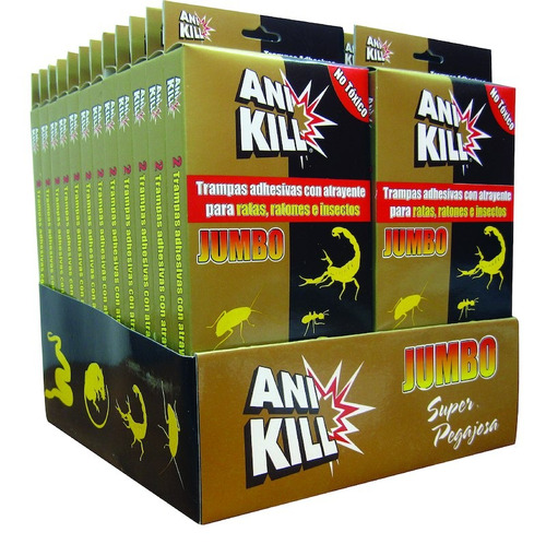 Caja C/48 Trampas Jumbo Rata Gel Adhesivo Rata Ani Kill