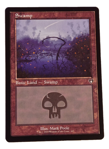 Carta Magic Commander Masters Swamp Land Mtg