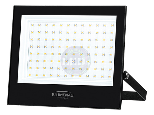 Kit 10 Refletor Led 100w Branco Quente 3000k Ip66 Amarela