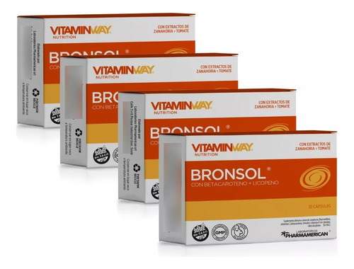 Bronsol Carotenos Bronceado Vitamin Way  X 120 Capsulas