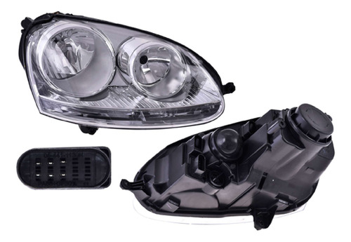 (par) Faros Manual F/crom P/halogeno Vw Bora 2009 2010 Depo