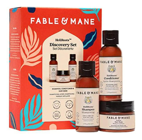 Fable &amp; Mane Holiroots Hair Care Discovery Set Incluye .