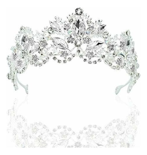 Diademas - Silver Crown,vofler Baroque Vintage Tiara   