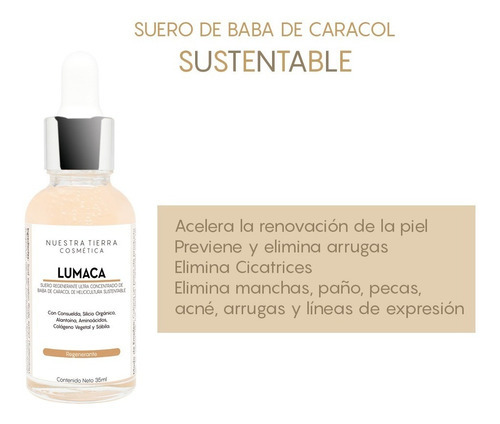 Imagen 3 de 5 de Suero Ultra Concentrado Baba De Caracol Regenerante Promo Tipo De Piel Todo Tipo De Piel