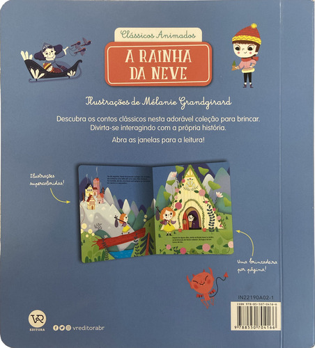 Clássicos Animados: A rainha da neve, de Auzou. Editora VERGARA & RIBA, capa mole, edição 1 em português, 2023