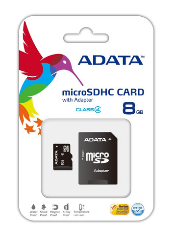 Memoria Adata Micro Sdhc 8gb Clase 4 C/adaptador