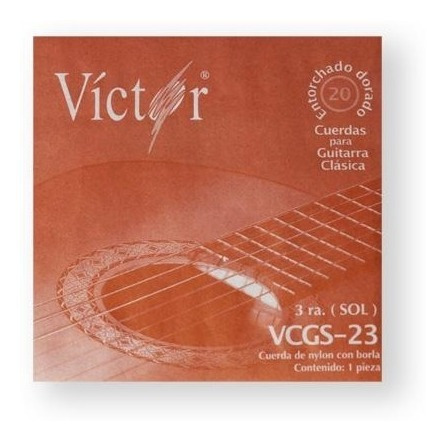 Cuerda Victor 23(10) Guitarra Clasic 3a Nylon C/borla