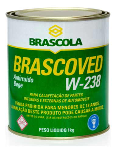 Adesivo Antiruido Brascoved W238 Bege 1kg