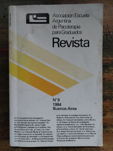 Revista De La Aeapg, Nº 9 - Año 1984