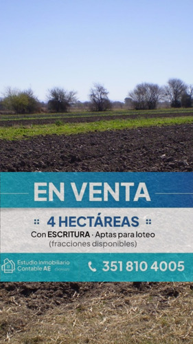 Se Venden 4,4 Hectáreas Aptas Para Loteo En Zona Norte De Córdoba, A Continuación De Av. Japón