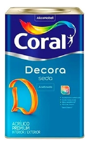 Tinta Premium Coral Acetinado Decora Seda 18l Branco