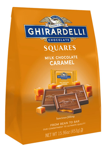 Ghirardelli Milk And Caramel Squares Bolsa Xl De Tabletas D.