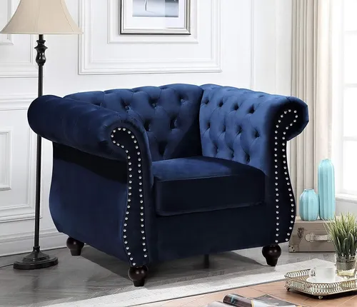 Feinstein - Sofá Chesterfield De Terciopelo Moderno