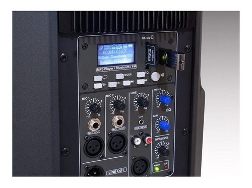 Alto-falante Staner SR-315A portátil com bluetooth preto 100V/240V