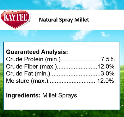 Panizo Kaytee Mijo Natural En Ramas Para Todas Las Aves 7 oz