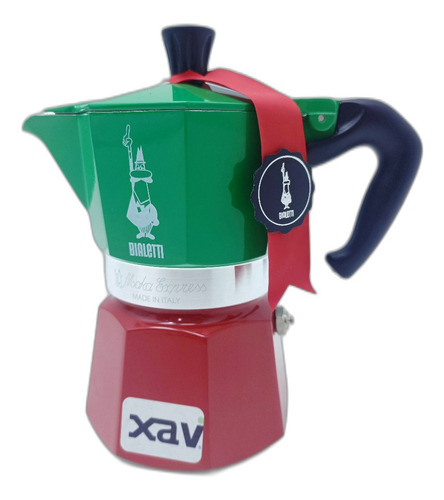 Cafetera Greca 3 Tazas Moka Tricolore Bialetti F. 5852 Xavi