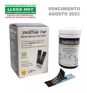 Tiras Reactivas Glucometro Vivacheck Fad Caja X 50un