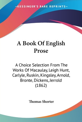 Libro A Book Of English Prose: A Choice Selection From Th...