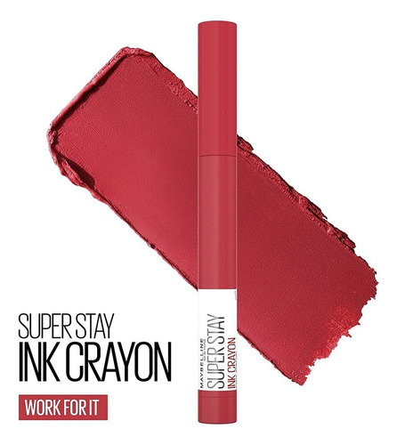 Maybelline Superstay Ink Crayon Acabado Cremoso Color 140 WORK FOR IT