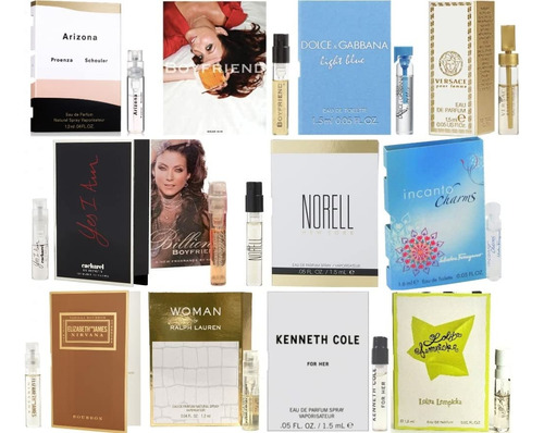 Perfume Sampler, Lote De 12 Muestras De Fragancias De Diseña