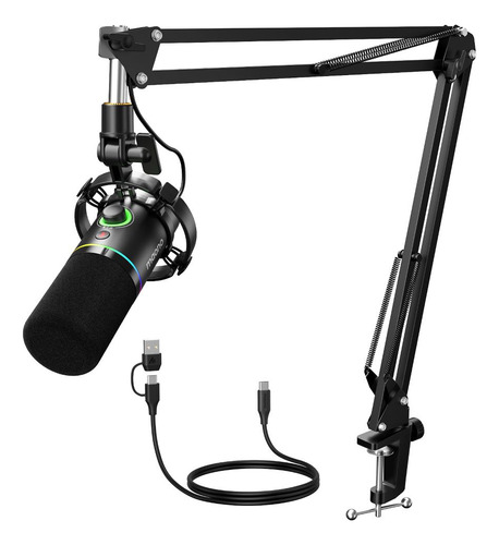 Microfone Com Braco Articulado Usb/xlr Pd200xs Maono Preto Preto