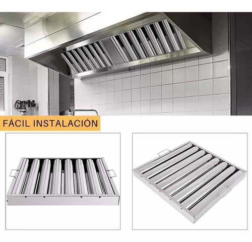 com-four® 4x Filtro Universal para Campana Extractora de Humo - Filtro de  Polvo para Modelos Diversos de Campanas Extractoras de Cocina - Recortable