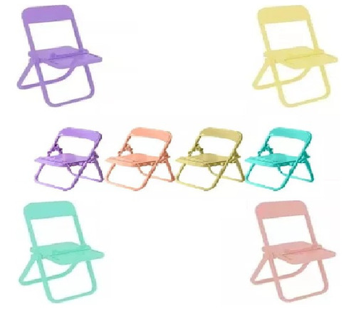 5 Sillitas Kawaii Porta Celular Plegable Soporte Colores