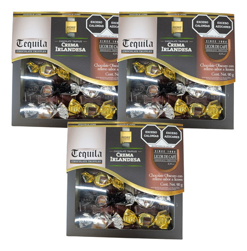 Chocolate Colección Licor 2p 90g C/u Tequila Irlandés Café E