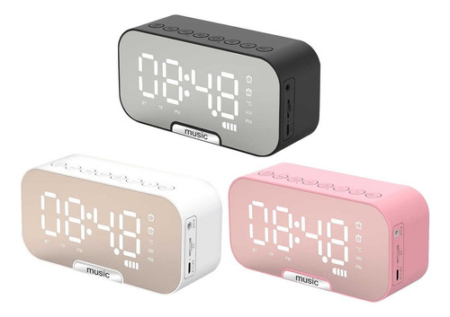 Reloj Despertador Bluetooth Con Altavoz