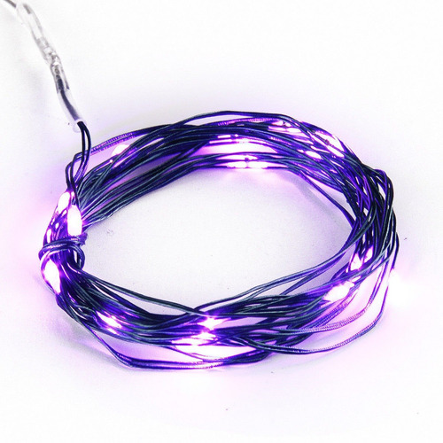 Guía De Mini Luces Violetas Led X20 2m Luciérnagas A Pila