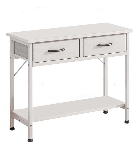 Mesa De Consola Moderna Con Marco De Metal Cajón De Tela
