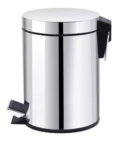 Lixeira 3 Litros Aço Inox C/ Pedal Cesto Removível Higiênico Cor Aço Inox