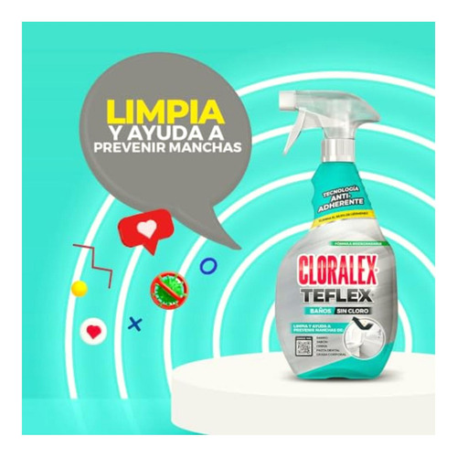 Cloralex Limpiador De Baños Teflex Tigger Sin Cloro 650 Ml