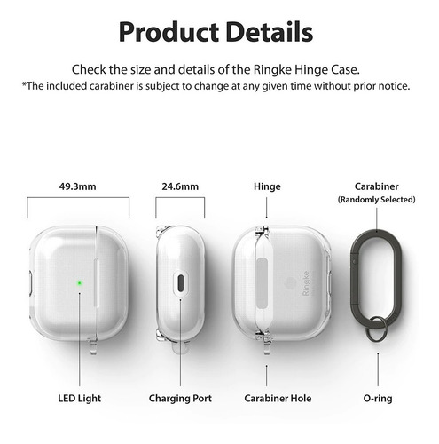 Imagen 9 de 10 de Funda Ringke Hinge Para AirPods 3 2021