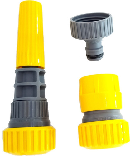 Kit Básico Para Manguera De Riego 3/4 Pulgada Siroflex Italy Color Amarillo