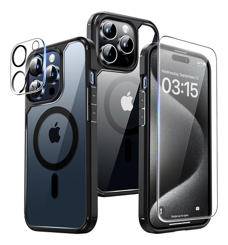 Funda Para Celular Tauri Negro, P/ iPhone 15 Pro Max