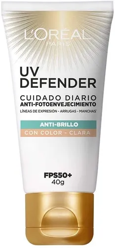 L'oréal Paris protector solar diario UV Defender Anti-Foto envejecimiento Fps50 tono claro 40ml