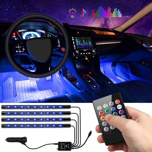 Luces Led Rgb Multicolor Interior Auto Carro Piso Control